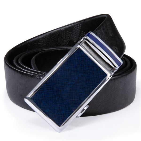 

3.5cm width genuine leather belts fashion blue metal automatci buckle men's belts cowskin leather dibangu, Black;brown
