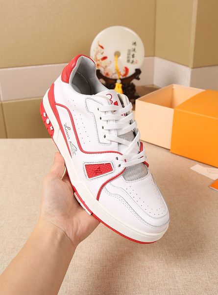 

new45 luxury high-quality casual men's shoes fashion all-match sports shoes outdoor comfortable men's shoes original box packaging, Black