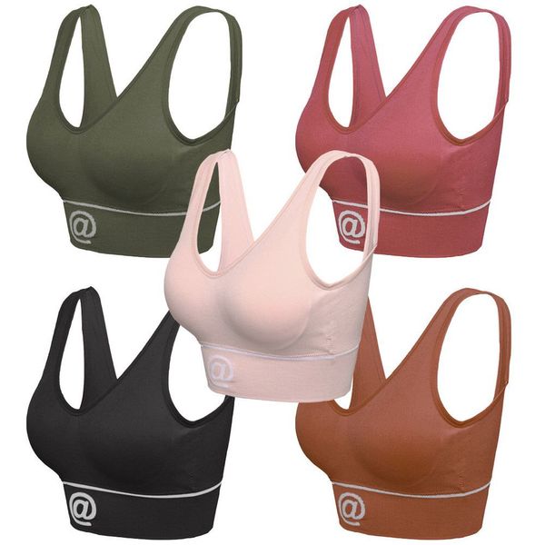

women seamless lace bra solid color cover sports bra
