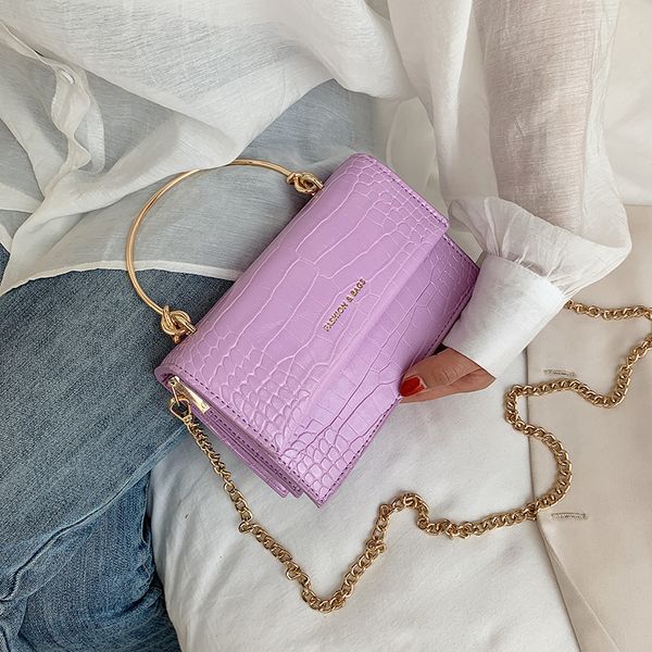 

crocodile pattern purple crossbody bags for women 2020 fashion handbag small bag pu leather tote bag ladies designer bags