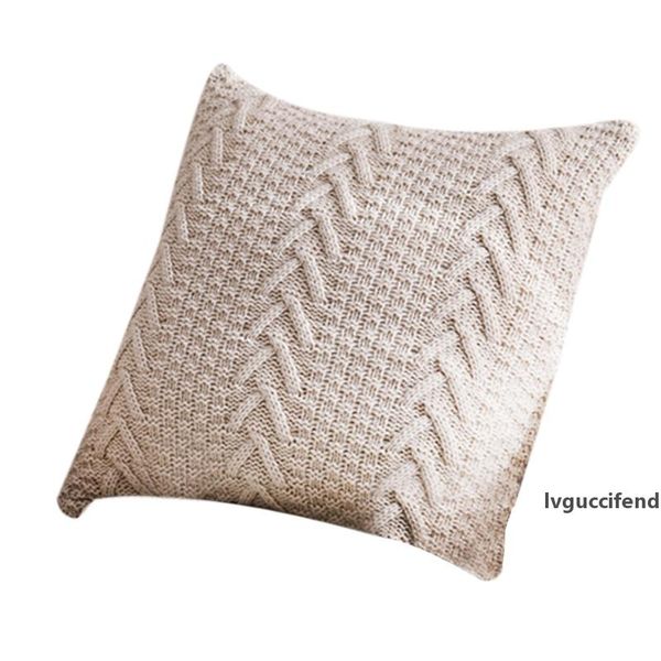 

casual style cushion case 45x45cm knitting pillow case