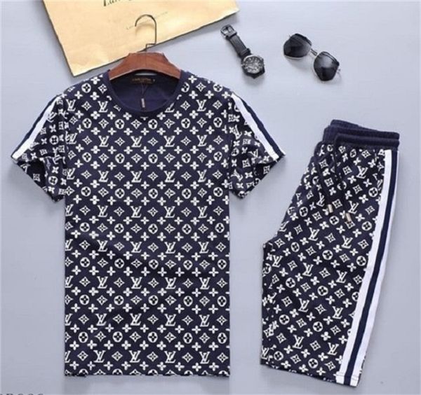 

2020 summer designer jogging survÃªtement men running tracksuits mens short sleeve tshirts pants fashion jogger tracksuit, Gray