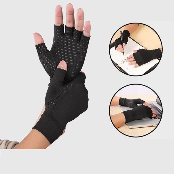 

black baseball mitt exposed half fingers goalkeeper glove leather soccer gloves gym arthritis pain relief anti slip man woman 17tg c2