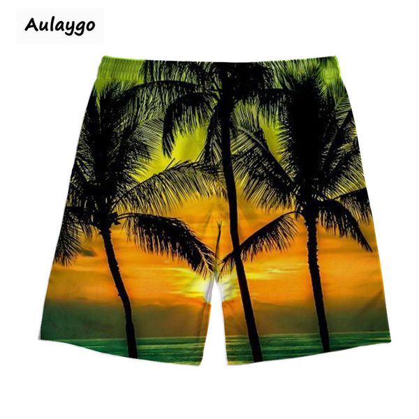 

2020 new brand men's board shorts plantree pattern swimwear trunks beach shorts boys sports surffing celana pendek, White;black