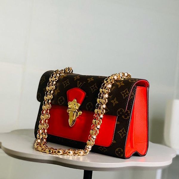 

fast delivery womens leather shoulder bags with origin box small flap chain ladies crossbody bag fashion design type women messenger bags