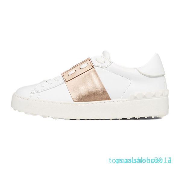 

2020 luxury designer platform white black red men women leather casual shoes open low mens trainers sneakers sports size 35-46 c14