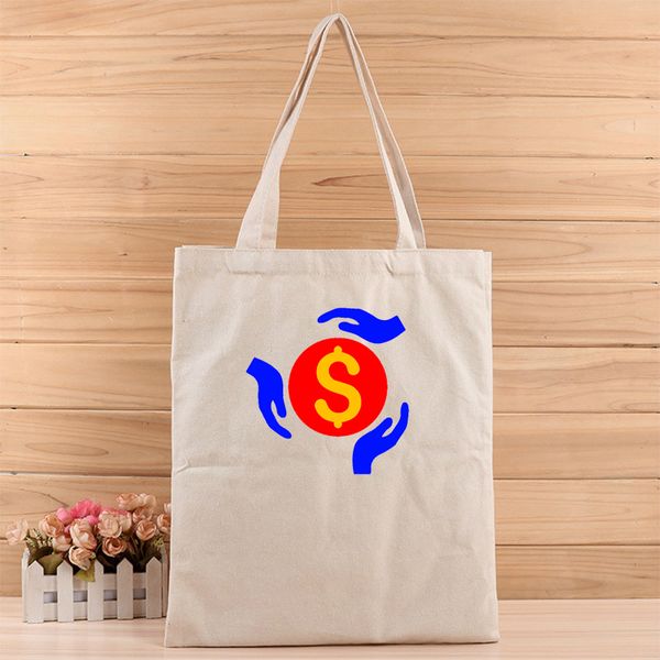 

1-шт ручная творческая простая моды девушка и женщина canvas tote сумка подходит для покупок, подарков, свадьбы, день рождения promotion под