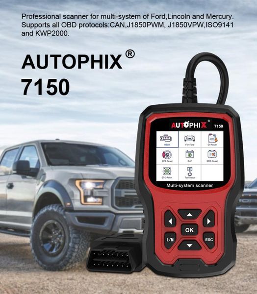 

autophix 7150 полная система obd2 сканер для сканера автомобилей масло epb etcs bms сброс obd2 диагностика бесплатные обновления diagnostic