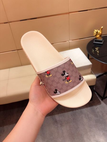 

fashion luxury designer sandals forward 2020 sandals for men and women flat slippers flower printed slippers h227, Black