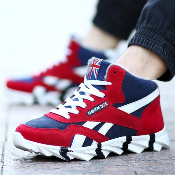

men boots men's winter shoes fashion snow boots shoes plus size winter sneakers ankle men black blue footwear