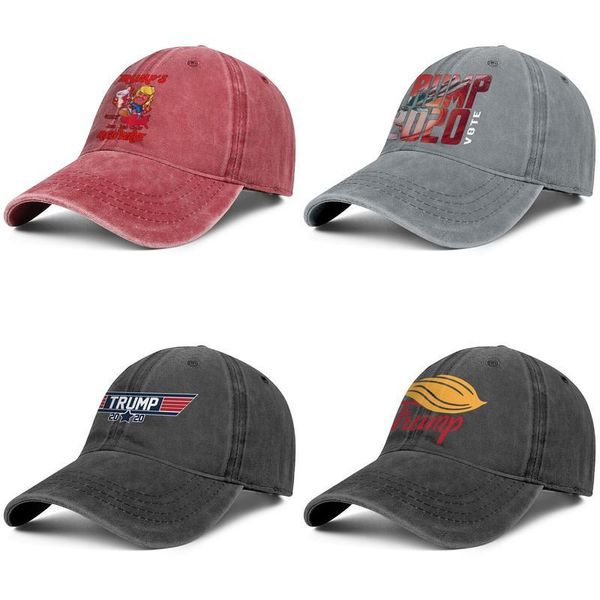 

stylish trump 2020 red and yellow denim baseball cap cool classic hats retro wave eagle star blue re election white elephant flag, Blue;gray