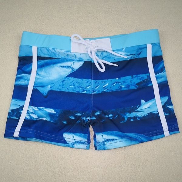 

new children's submarine pants swimming trunks shark submarine mobilization boys' boxer swimming trunks, Black