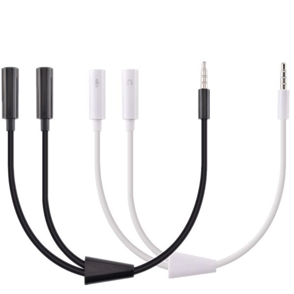 3,5 mm masculino para o fêmea áudio y splitter adaptador cabo aux cabos para samsung htc android telefone