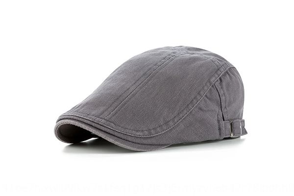 

korean beret sun hat sun hat fashion pure cotton beret light plate color matching cap men's grade sunshade cap, Blue;gray