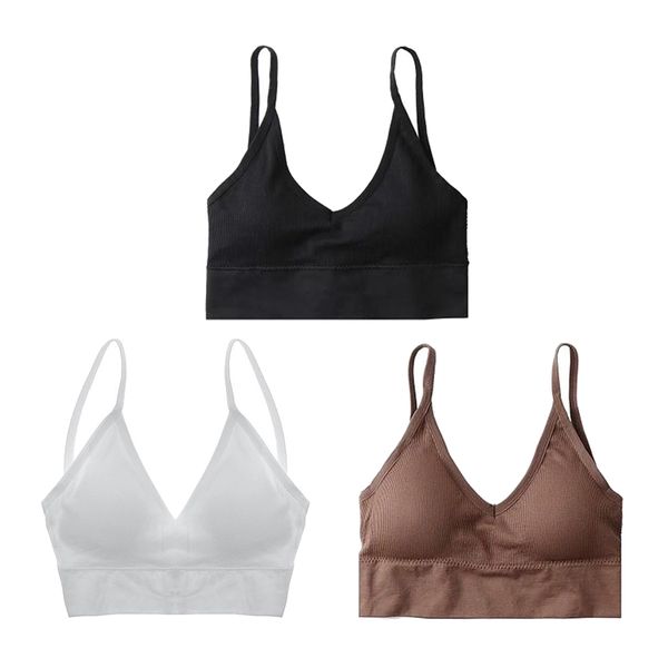 

3 наборов женщины v шеи проложенного bralette бретельки, Red;black