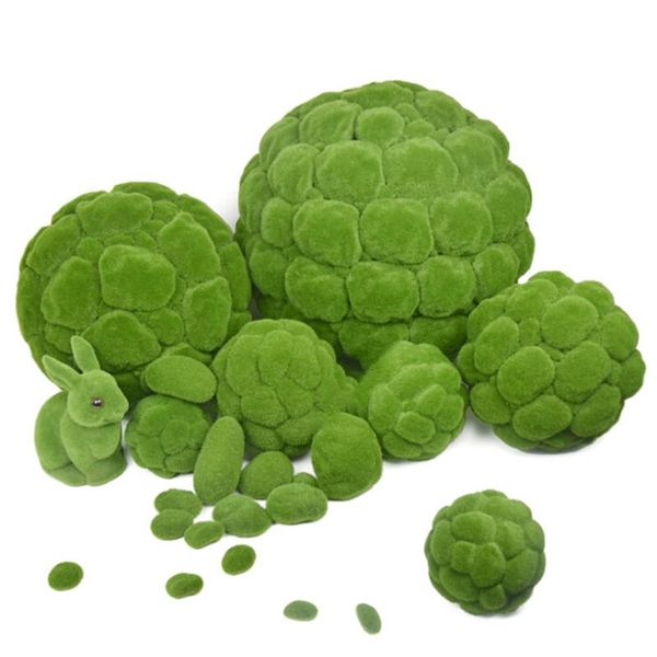 

10 pcs artificial moss balls simulation plant simulation plant diy decoration for window home office wall decor