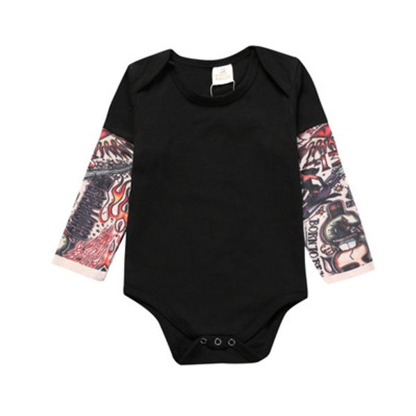 

children designer jumpsuits baby new fashion rompers selling baby tattoo pattern rompers autumn style child long sleeve jumpsuits, Blue