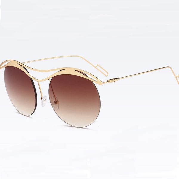 

bingking metal hinge round fashion retro men sunglasses plastic material lenses 6 colors 1166 uv400 eyewear, White;black