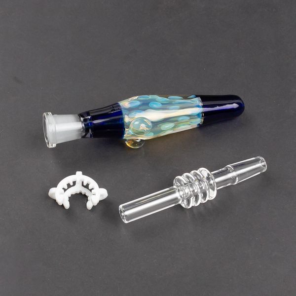 Cachimbo de água de vidro colorido Mini Nector coletor Kit 10mm 14mm Feminino Dab Palha Plataformas de petróleo Ferramenta de fumar para água