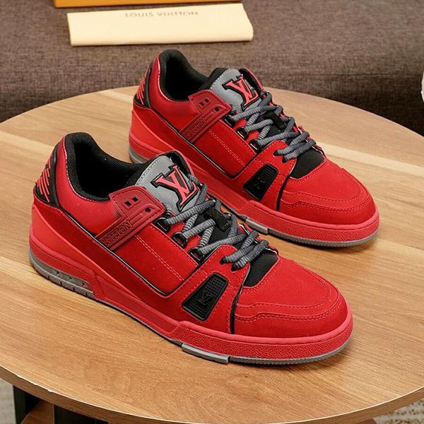 

new fashion men shoes luxury vintage sneakers breathable tenis sneakers chaussures pour hommes with origin box trainer sneaker mens shoes, Black