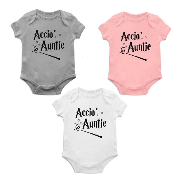

newborn romper auntie print baby clothes playsuit sunsuit outfits infant boys girls summer rompers costume outwear 0-24m, Blue
