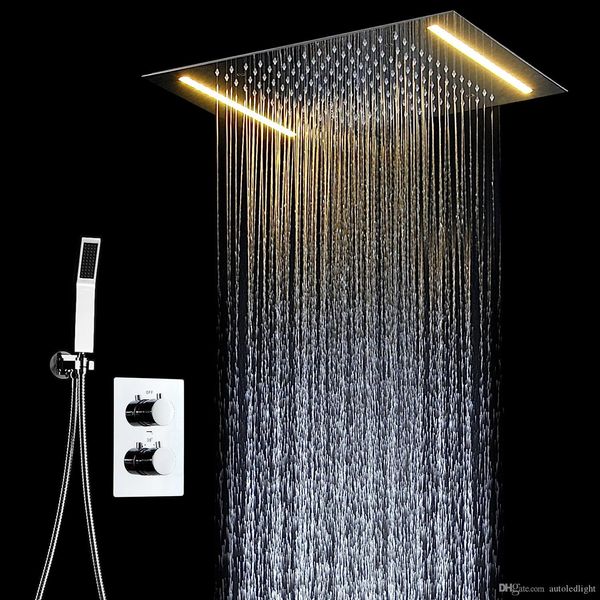 

multi-functional led bathroom shower set accessories faucet panel tap and cold water mixer led ceiling head rainfall waterfall shower
