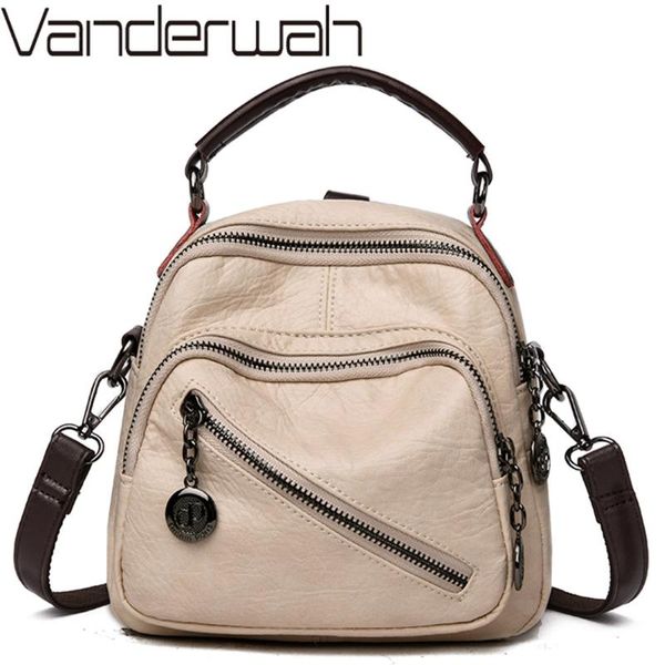 

mini backpack vintage women leather shoulder bag designer multi-function small bagpack fashion hand bags for girls