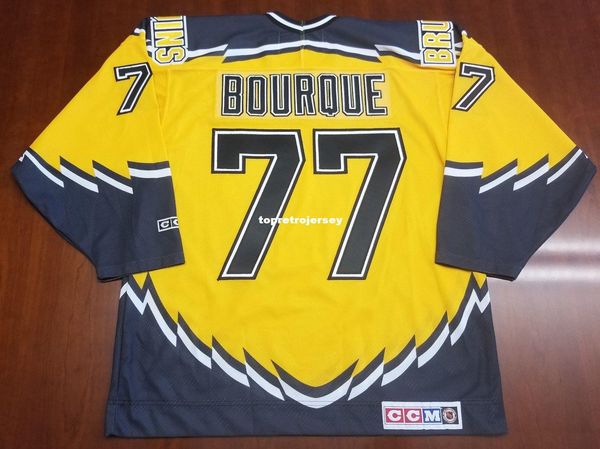 

wholesale custom ray bourque vintage ccm boston bruins hockey jersey yellow third pooh bear mens retro jerseys, Gray
