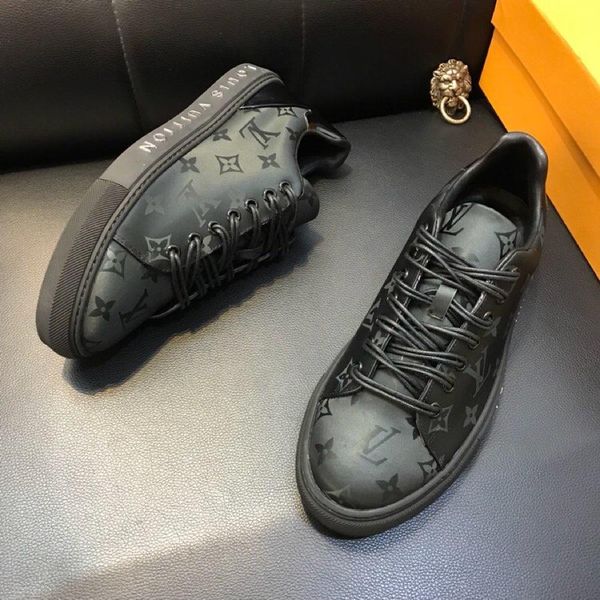 

new19 fashion casual men's shoes wild sports shoes outdoor comfortable high-end pattern men's shoes original box packaging fast de, Black