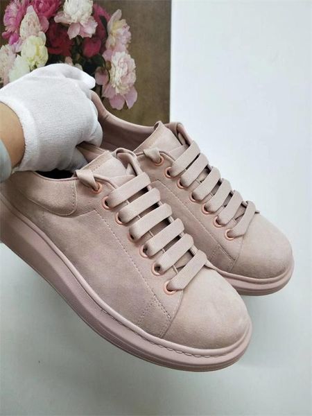 

real grey suede leather trainers designer shoes luxury platform oversized sneaker men and women wedding party shoes xshfbcl, Black