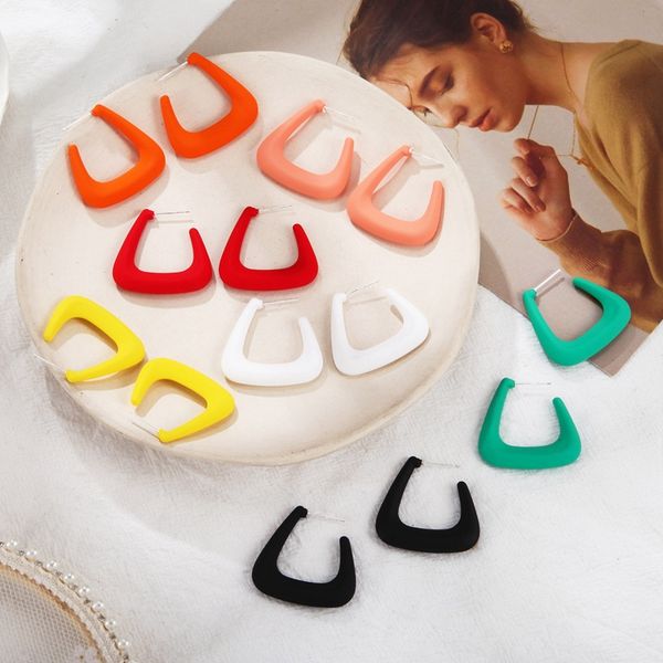 

match-right 2020 new arrival fashion dangle drop korean earrings for women geometric earring wedding simple jewelry sp1009, Silver