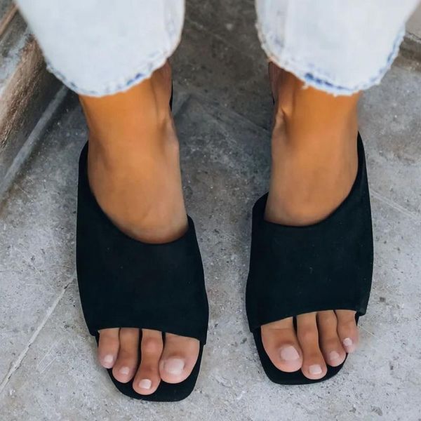 

women wedge slippers pumps solid high heel ladies mules black wedding party platform shoes peep toe wedges women slippers