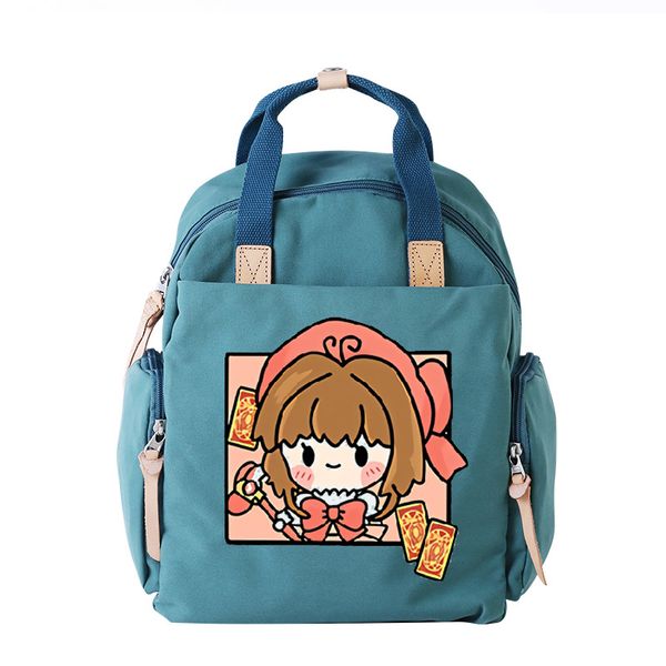 

anime card captor sakura cosplay lovely cartoon student school backpack shoulder lapteenage girl travel rucksack bag gift