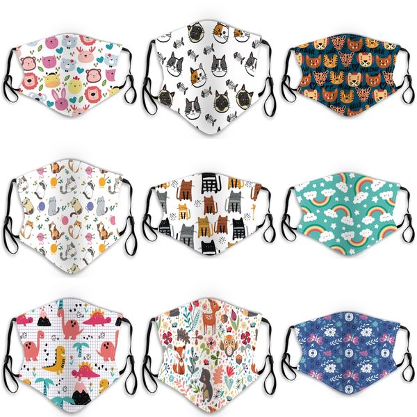 

3d leopard printed face masksummer sunproof dustproof anti-fog haze masks mouth er breathable washable 5 colors#272