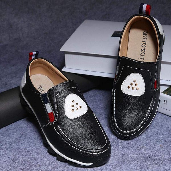 

boys shoes for kids genuine leather school students children black oxford dress shoes rubber sole big child wedding casual shoes, Black;grey