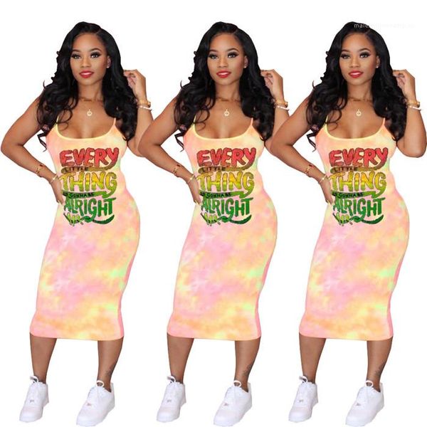 

womens letter sleeveless dress summer spaghetti strap casual dresses famale designer slim fit clothes, Black;gray