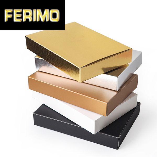 

gold/silver gift p packaging boxes for cosmetics mask/candle retail favor carton rectangular white cardboard box