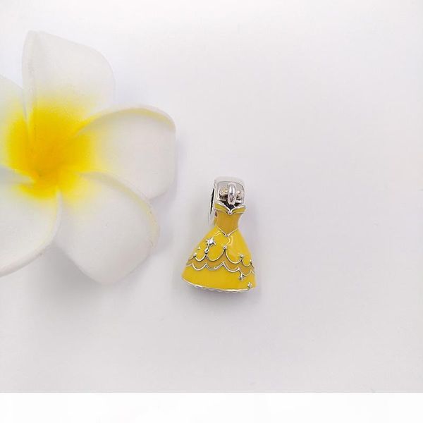 

r authentic 925 sterling silver beads disny ,belle 's dress fits european pan family style jewelry bracelets &necklace 791576enmx, Black