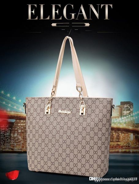 

women handbags leather shoulder bag fashion female totes six-piece set designer feminina designer luxury handbags