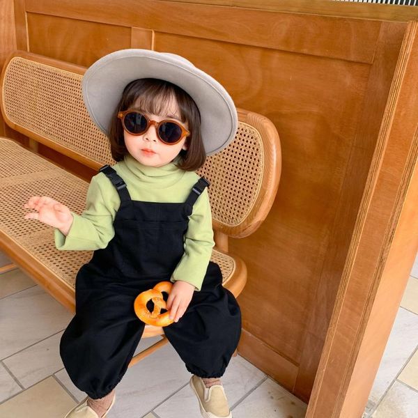 

baby girl jumpsuit 2020 autumn new arrival cotton solid girls overalls toddler jumpsuit for girl 1 2 3 4 5 6 years, Blue