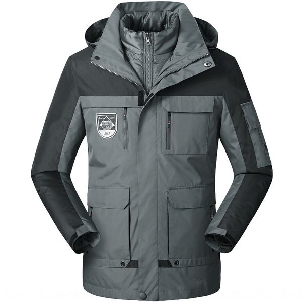 

осень теплая слоновая кость белый зима jacketwomen куртка мужчины куртка 3-in1 вниз хлопка пара соответствия улице моды туризм лыжный костюм, Blue;black