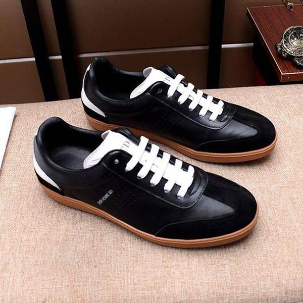 

new arrival men 's shoes calfskin sneaker b01 logo style breathable sports vintage lace -up luxury men shoes zapatos de moda para homb