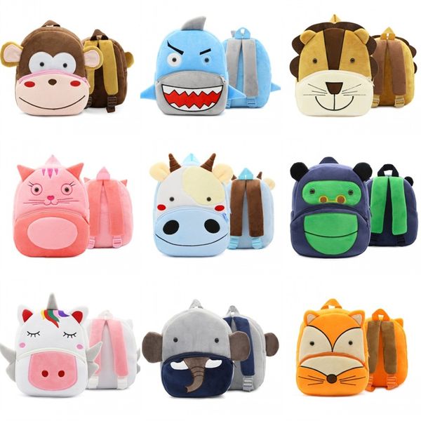 Kinder-Rucksack-Taschen lindern übermäßige Belastung, Plüsch-Rucksäcke, Kindergarten, Früherziehung, Park, Schultasche, Zoo-Serie, niedlich, 16 x B2