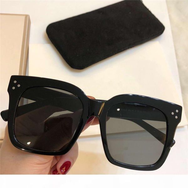 

41076 black square sunglasses grey shaded sun glasses women designer sunglasses new with case box, White;black