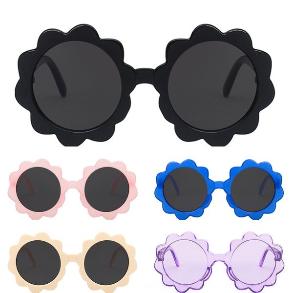 

lion head flower petal 2020 sun new sun flower children's sunglasses cute baby trendy sun glasses round frame, Blue