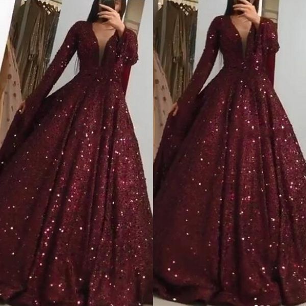 

wine sequin prom dresses, Black