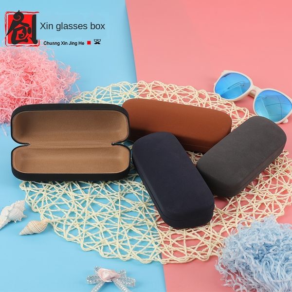 

new simple metal case case myopia student myopia storage box sun glasses glasses box, Blue