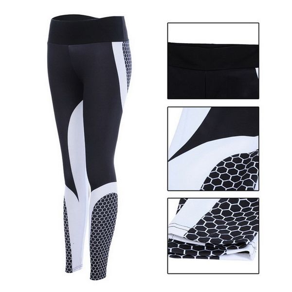 

new leggings women mesh breathable high waist sport leggings femme workout fitness push up elastic slim casual pants, Black