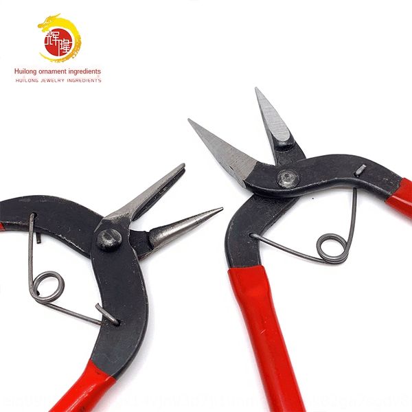 

nesp7 handmade sharp-mouth diy tools scissors tool multifunctional round bending tool metal pliers mini sharp-mouth pliers diy big force sci, Silver