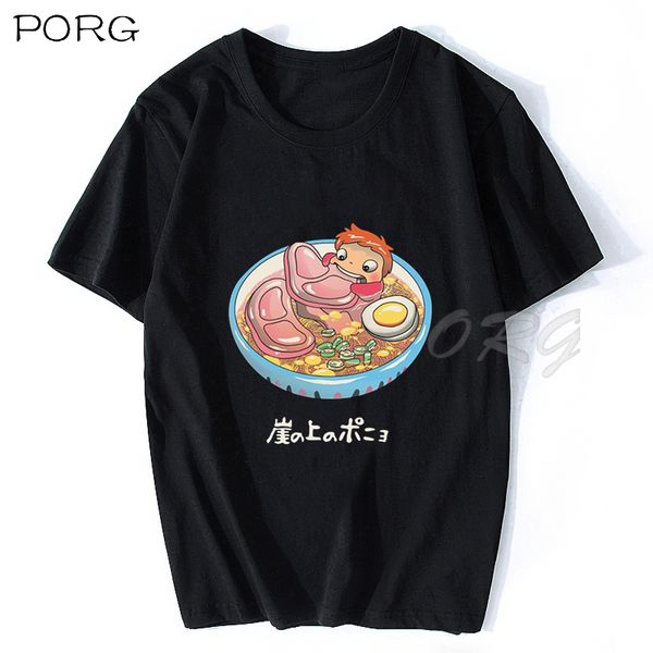 

noodle swim harajuku aesthetic men clothing droshipping black funny t shirts kawaii japan anime oversized t-shirt men summer, White;black